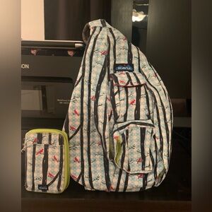 Kavu rare red cardinal sling bag with wallet included
